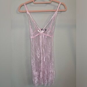 Lingerie Sheer Pink Avid Love Size S Sexy Christmas Present Bow Lace